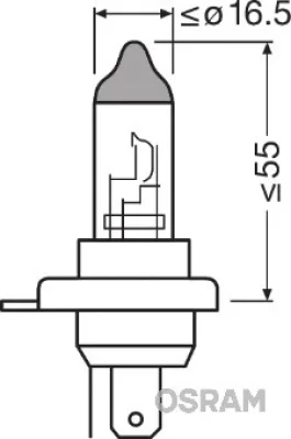 Лампа накаливания, основная фара OSRAM 9003L