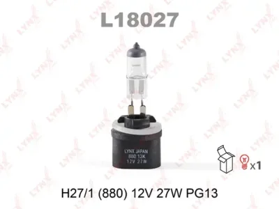 L18027 LYNXAUTO Лампа накаливания, противотуманная фара