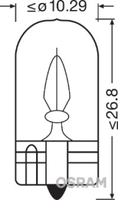 2841 OSRAM Лампа накаливания, oсвещение салона