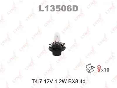 L13506D LYNXAUTO Лампа накаливания, освещение щитка приборов