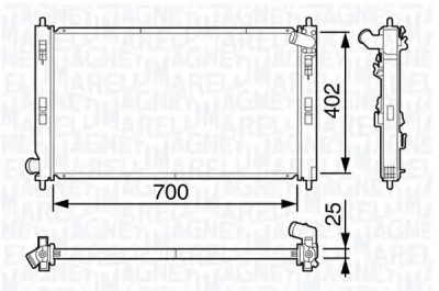 350213135100 MAGNETI MARELLI Радиатор охлаждения двигателя