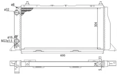 350213406003 MAGNETI MARELLI Радиатор охлаждения двигателя