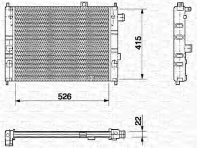 350213559000 MAGNETI MARELLI Радиатор охлаждения двигателя