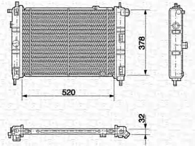 350213583000 MAGNETI MARELLI Радиатор охлаждения двигателя