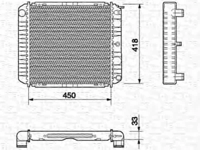 350213657000 MAGNETI MARELLI Радиатор охлаждения двигателя