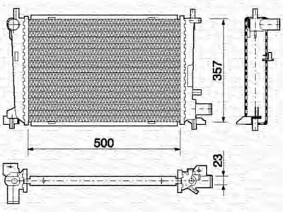 350213711000 MAGNETI MARELLI Радиатор охлаждения двигателя