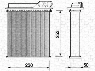 350218105000 MAGNETI MARELLI Радиатор отопителя салона