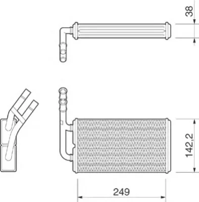 350218210000 MAGNETI MARELLI Радиатор отопителя салона