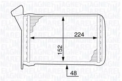 350218343000 MAGNETI MARELLI Радиатор отопителя салона