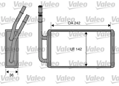 812276 VALEO Теплообменник, отопление салона