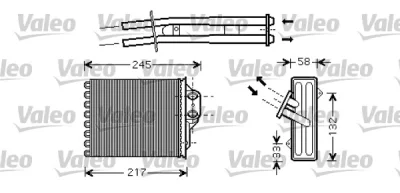 812336 VALEO Теплообменник, отопление салона