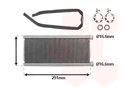09016702 VAN WEZEL Теплообменник, отопление салона