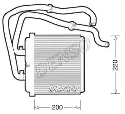 Теплообменник, отопление салона DENSO DRR12003