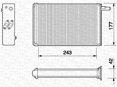 350218056000 MAGNETI MARELLI Теплообменник, отопление салона