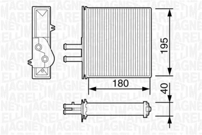 350218057000 MAGNETI MARELLI Теплообменник, отопление салона