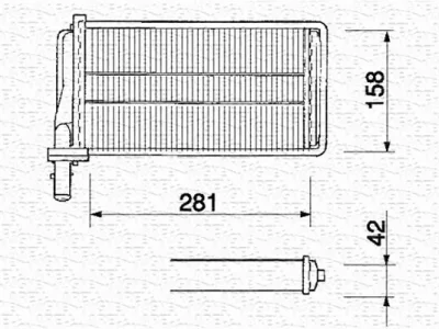 350218061000 MAGNETI MARELLI Теплообменник, отопление салона