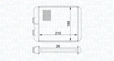 350218407000 MAGNETI MARELLI Теплообменник, отопление салона