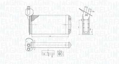 Теплообменник, отопление салона MAGNETI MARELLI 350218410000