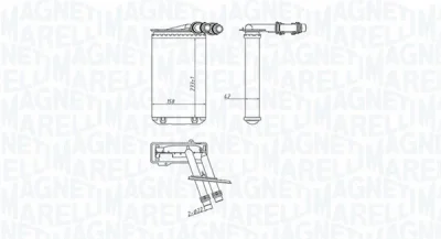 350218445000 MAGNETI MARELLI Теплообменник, отопление салона