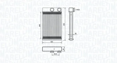 Теплообменник, отопление салона MAGNETI MARELLI 350218478000