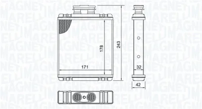 350218517000 MAGNETI MARELLI Теплообменник, отопление салона