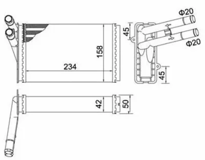 359000302000 MAGNETI MARELLI Теплообменник, отопление салона