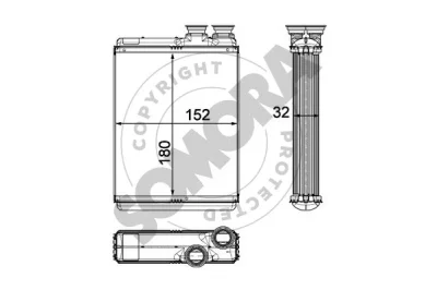050550 SOMORA Теплообменник, отопление салона