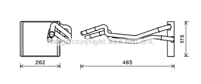 FDA6463 AVA Теплообменник, отопление салона