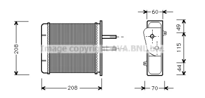 FTA6150 AVA Теплообменник, отопление салона