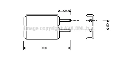 MZ6124 AVA Теплообменник, отопление салона