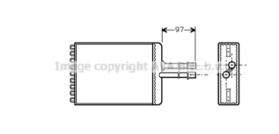 OL6216 AVA Теплообменник, отопление салона