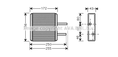 Теплообменник, отопление салона AVA SZ6080