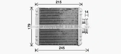 VN6434 AVA Теплообменник, отопление салона