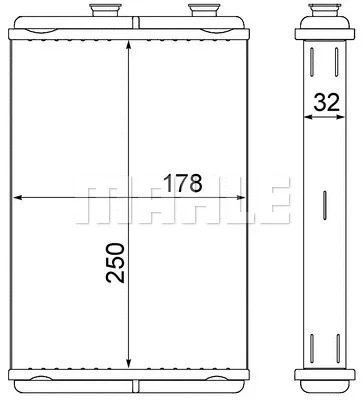 AH 10 000S KNECHT/MAHLE Теплообменник, отопление салона