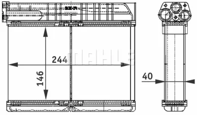 AH 108 000P KNECHT/MAHLE Теплообменник, отопление салона