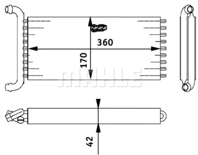 AH 113 000P KNECHT/MAHLE Теплообменник, отопление салона