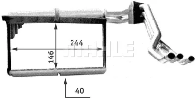 AH 137 000P KNECHT/MAHLE Теплообменник, отопление салона