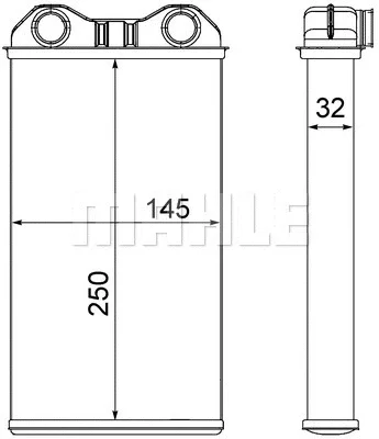 AH 14 000S KNECHT/MAHLE Теплообменник, отопление салона