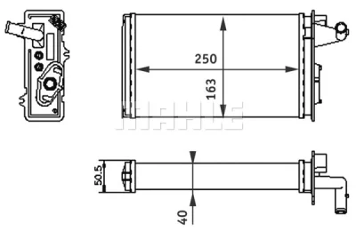 AH 141 000S KNECHT/MAHLE Теплообменник, отопление салона