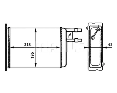 AH 147 000S KNECHT/MAHLE Теплообменник, отопление салона