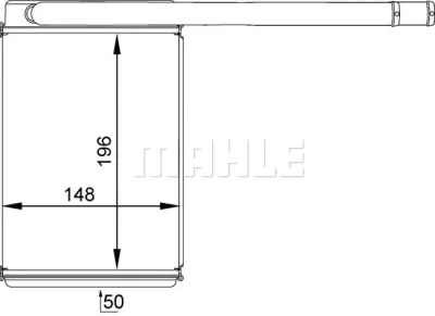 AH 165 000P KNECHT/MAHLE Теплообменник, отопление салона