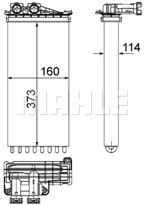 AH 196 000P KNECHT/MAHLE Теплообменник, отопление салона