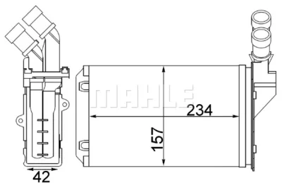 AH 217 000S KNECHT/MAHLE Теплообменник, отопление салона