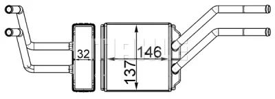 AH 226 000S KNECHT/MAHLE Теплообменник, отопление салона