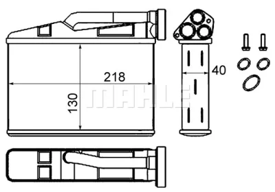 AH 240 000S KNECHT/MAHLE Теплообменник, отопление салона