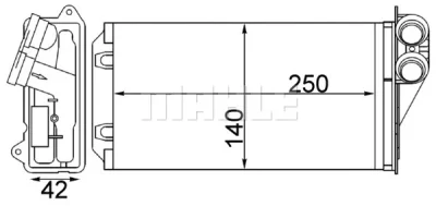 AH 245 000S KNECHT/MAHLE Теплообменник, отопление салона