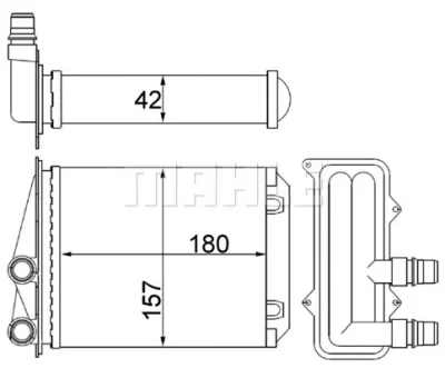 AH 246 000S KNECHT/MAHLE Теплообменник, отопление салона