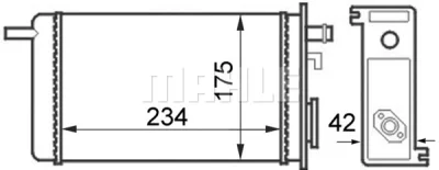 AH 44 000S KNECHT/MAHLE Теплообменник, отопление салона