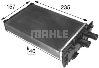 AH 48 000S KNECHT/MAHLE Теплообменник, отопление салона