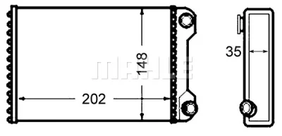 AH 59 000S KNECHT/MAHLE Теплообменник, отопление салона